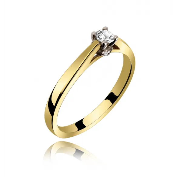 Pierścionek Złoty Z Brylantami 0,17ct RS0405