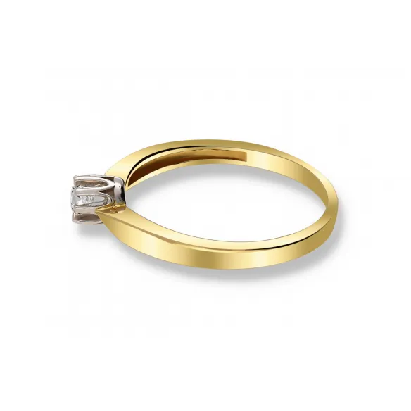 Pierścionek Złoty Z Brylantem 0,10ct RS0156