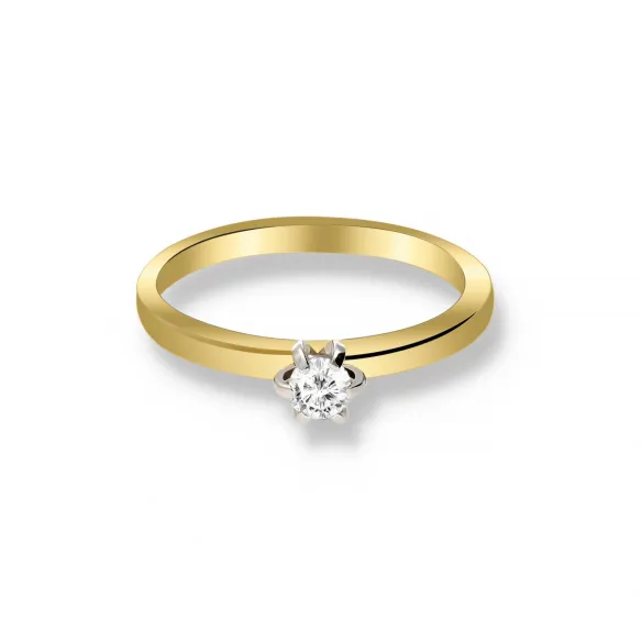 Pierścionek Złoty Z Brylantem 0,15ct RS0000