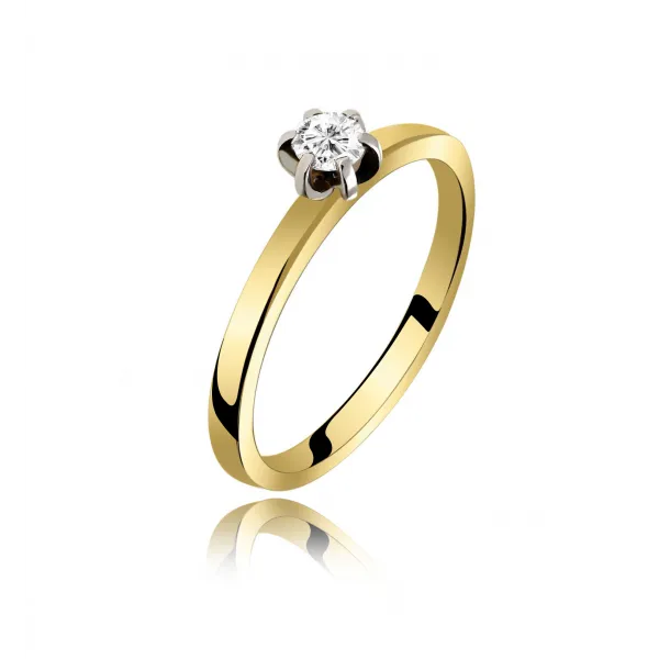Pierścionek Złoty Z Brylantem 0,15ct RS0000