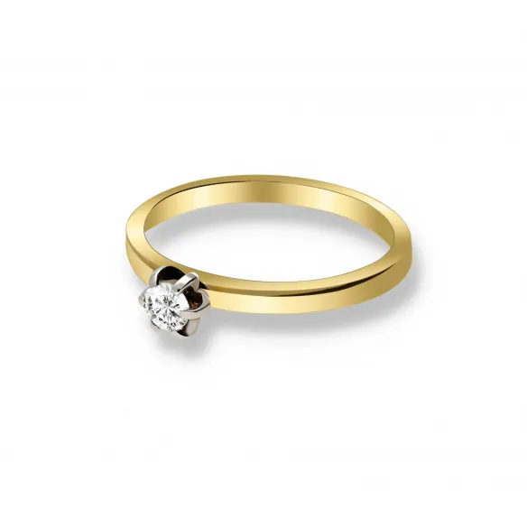 Pierścionek Złoty Z Brylantem 0,15ct RS0000