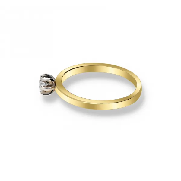 Pierścionek Złoty Z Brylantem 0,15ct RS0000