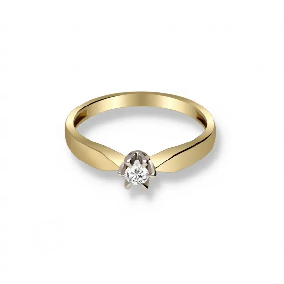 Pierścionek Złoty Z Brylantem 0,10ct RS0041