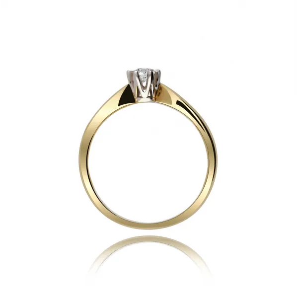 Pierścionek Złoty Z Brylantem 0,10ct RS0041