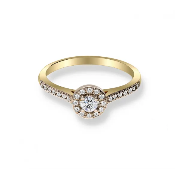 Pierścionek Złoty Z Brylantami 0,33ct RS0291