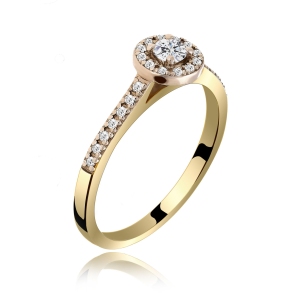 Pierścionek Złoty Z Brylantami 0,33ct RS0291
