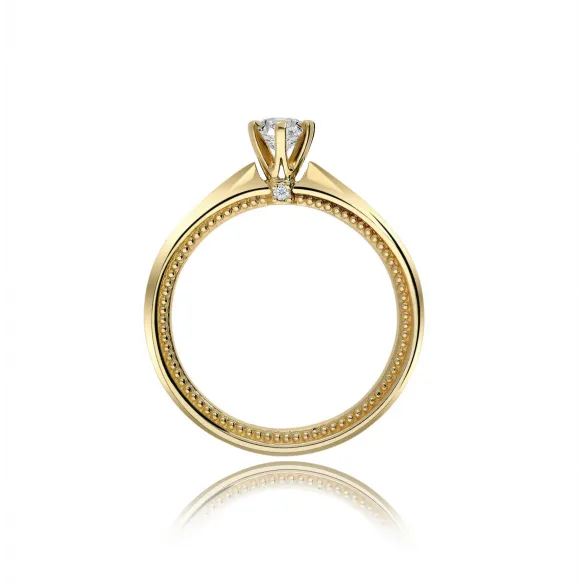Pierścionek Złoty Z Brylantami 0,33ct RS9998