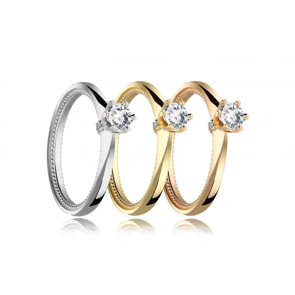 Pierścionek Złoty Z Brylantami 0,33ct RS9998