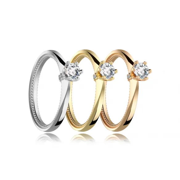 Pierścionek Złoty Z Brylantami 0,33ct RS9998