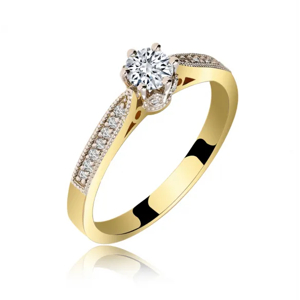 Pierścionek Złoty Z Brylantami 0,38ct RS0313