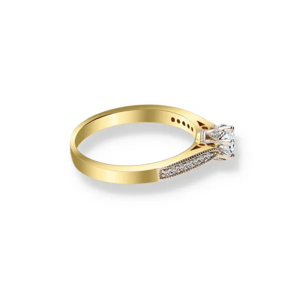 Pierścionek Złoty Z Brylantami 0,38ct RS0313