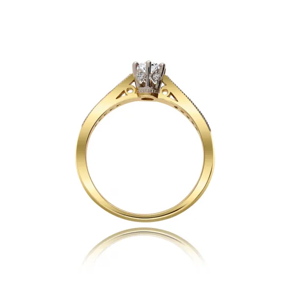 Pierścionek Złoty Z Brylantami 0,38ct RS0313