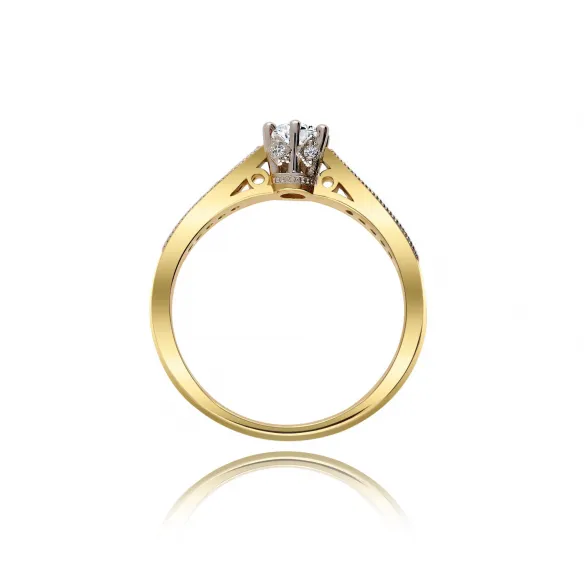 Pierścionek Złoty Z Brylantami 0,38ct RS0313