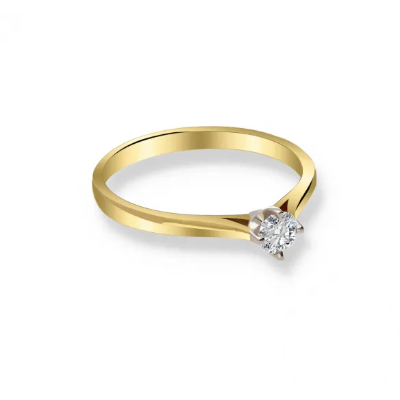 Pierścionek Złoty Z Brylantem 0,20ct RS0366