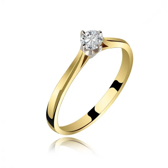 Pierścionek Złoty Z Brylantem 0,20ct RS0366