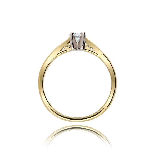 Pierścionek Złoty Z Brylantem 0,15ct RS0338BIS