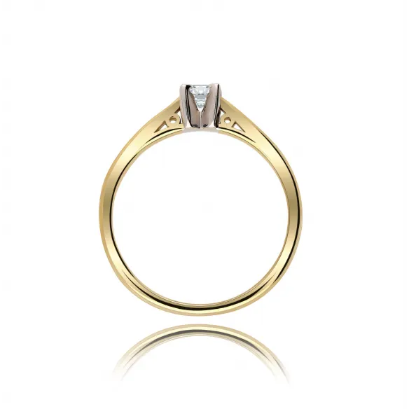 Pierścionek Złoty Z Brylantem 0,15ct RS0338BIS