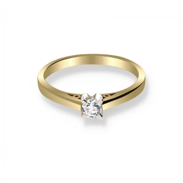 Pierścionek Złoty Z Brylantem 0,15ct RS0338BIS