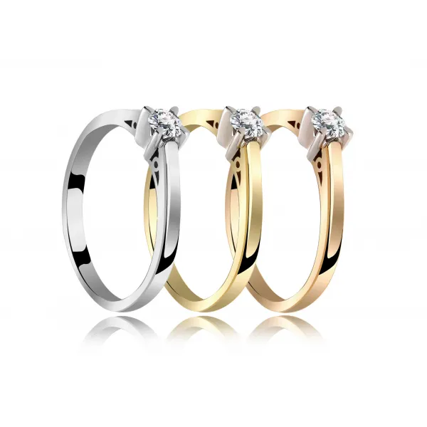 Pierścionek Złoty Z Brylantem 0,15ct RS0338BIS