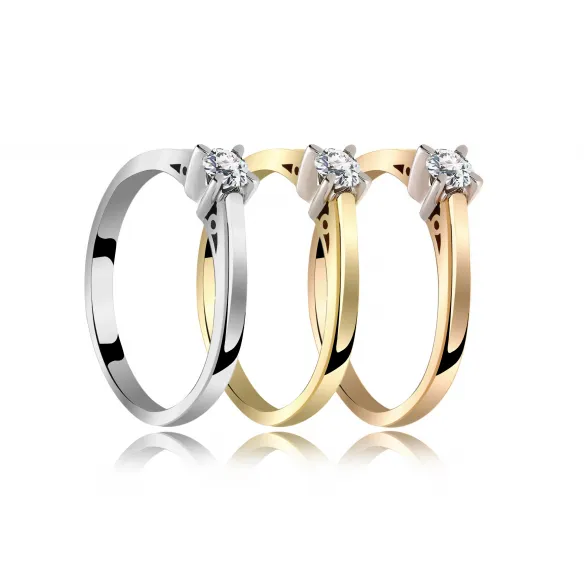 Pierścionek Złoty Z Brylantem 0,15ct RS0338BIS