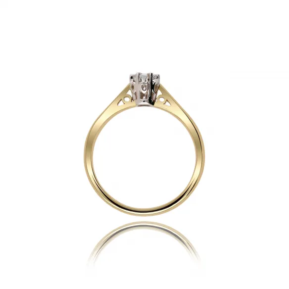 Pierścionek Złoty Z Brylantem 0,10ct RS0148
