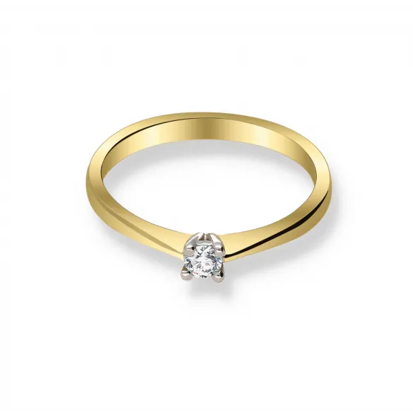 Pierścionek Złoty Z Brylantem 0,08ct RS0437