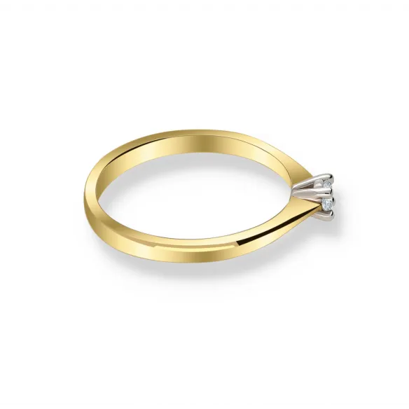 Pierścionek Złoty Z Brylantem 0,08ct RS0437