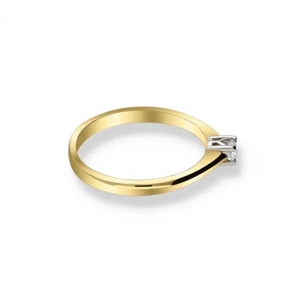 Pierścionek Złoty Z Brylantem 0,10ct RS0431