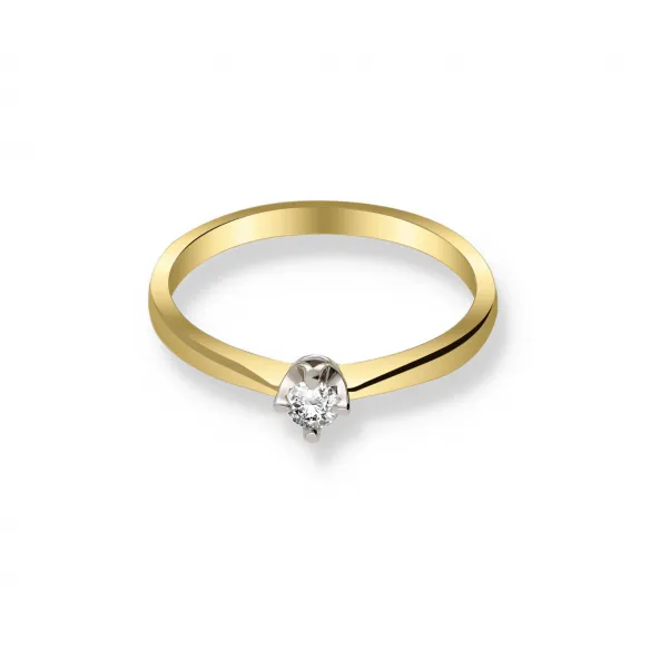 Pierścionek Złoty Z Brylantem 0,10ct RS0462