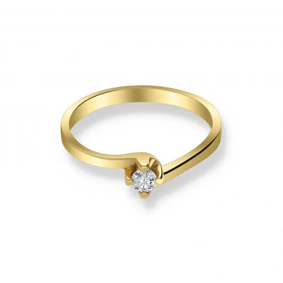 Pierścionek Złoty Z Brylantem 0,10ct RS0076