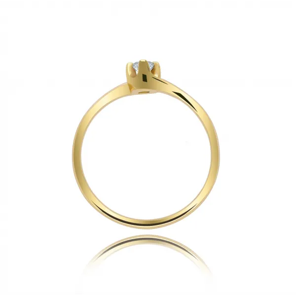 Pierścionek Złoty Z Brylantem 0,10ct RS0076