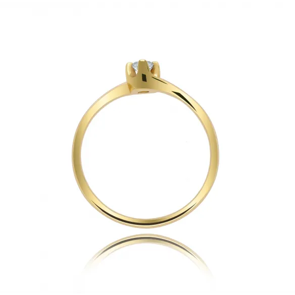 Pierścionek Złoty Z Brylantem 0,10ct RS0076
