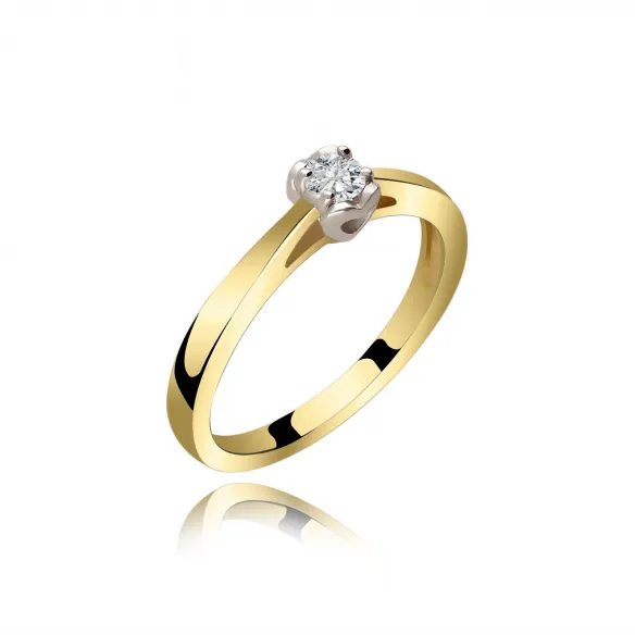 Pierścionek Złoty Z Brylantem 0,15ct RS0122