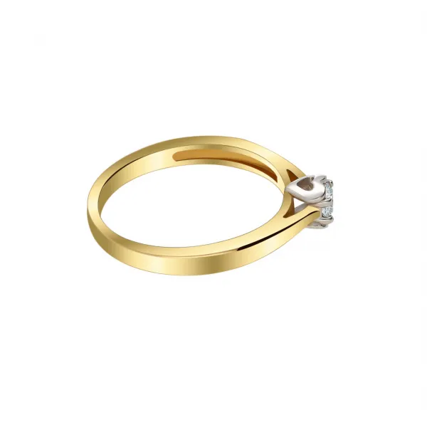 Pierścionek Złoty Z Brylantem 0,15ct RS0122