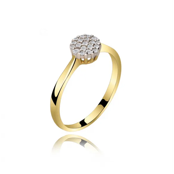 Pierścionek Złoty Z Brylantami 0,17ct RS0495