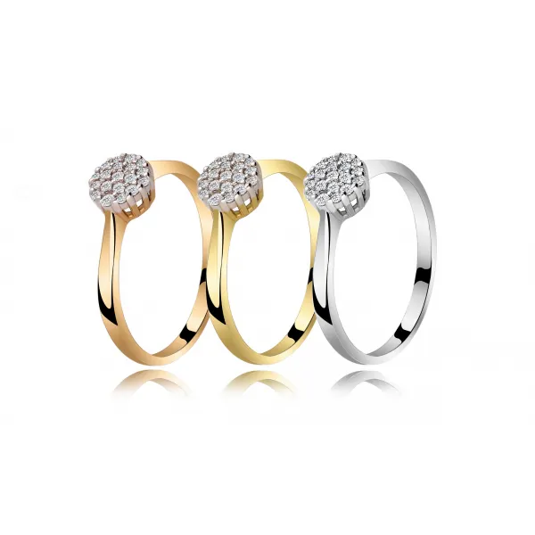 Pierścionek Złoty Z Brylantami 0,17ct RS0495