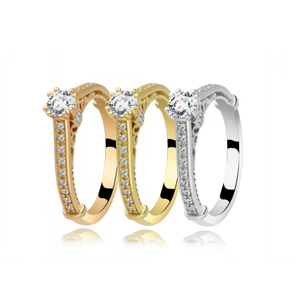 Pierścionek Złoty Z Brylantami 0,48ct RSTB30