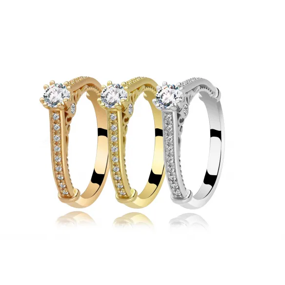 Pierścionek Złoty Z Brylantami 0,48ct RSTB30