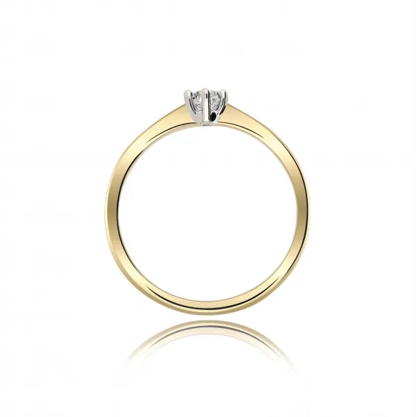 Pierścionek Złoty Z Brylantem 0,15ct RS0362