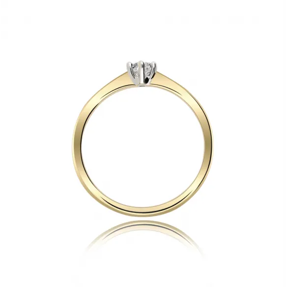 Pierścionek Złoty Z Brylantem 0,15ct RS0362