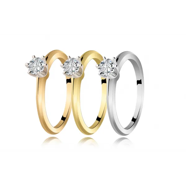 Pierścionek Złoty Z Brylantem 0,30ct RS0226