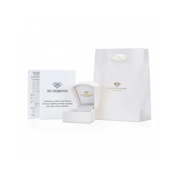 Pierścionek Złoty Z Brylantami 0,12ct RS0396