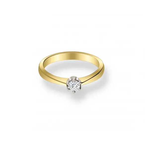 Pierścionek Złoty Z Brylantem 0,15ct RS0348