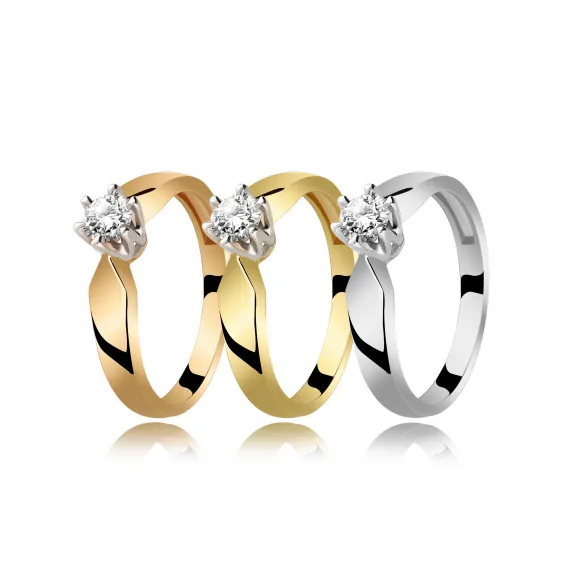 Pierścionek Złoty Z Brylantem 0,30ct RS0041