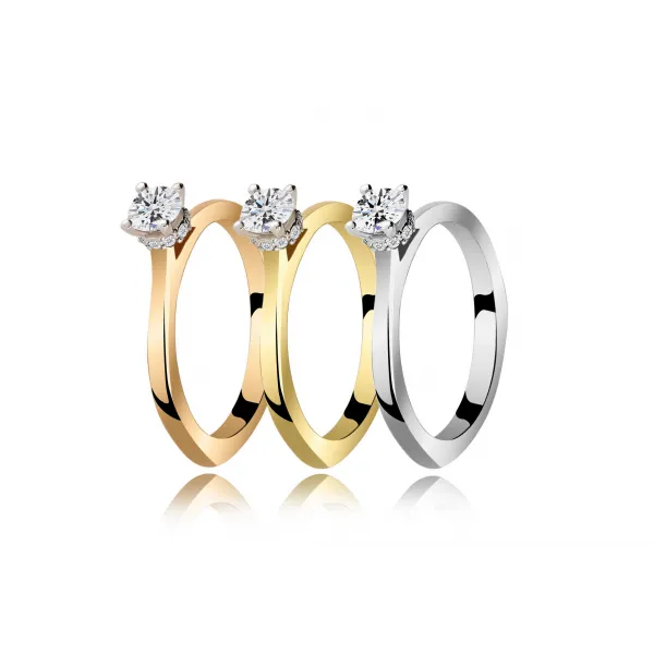 Pierścionek Złoty Z Brylantami 0,34ct RSTB59