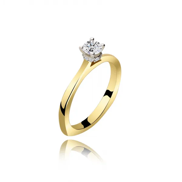 Pierścionek Złoty Z Brylantami 0,34ct RSTB59