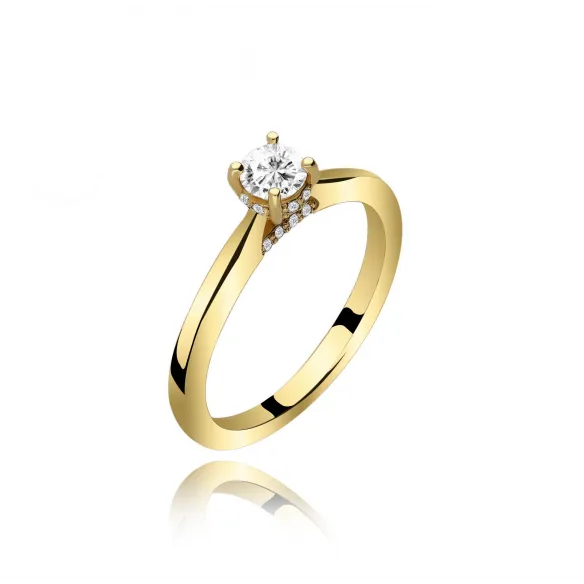Pierścionek Złoty Z Brylantami 0,38ct RS0000