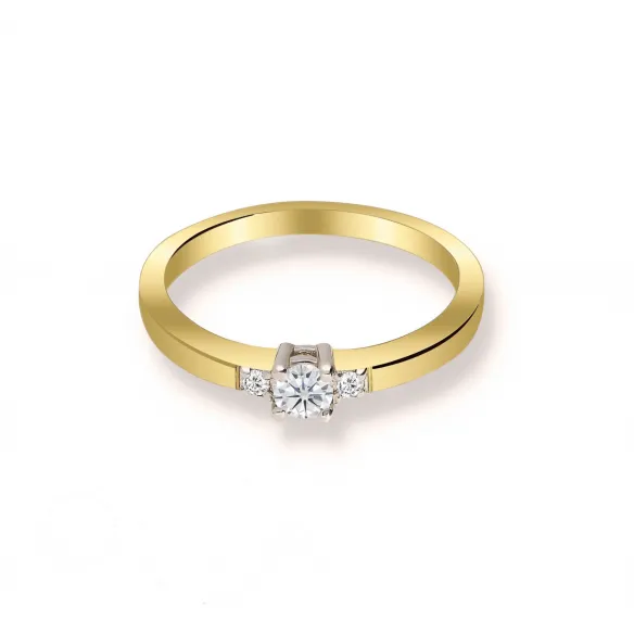 Pierścionek Złoty Z Brylantami 0,18ct RS0396