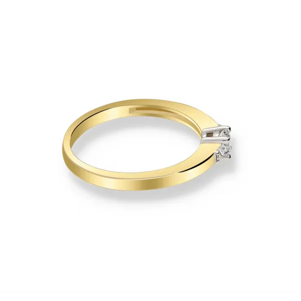 Pierścionek Złoty Z Brylantami 0,18ct RS0396