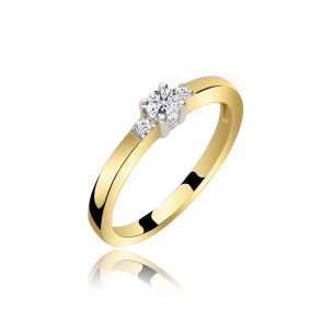 Pierścionek Złoty Z Brylantami 0,18ct RS0396
